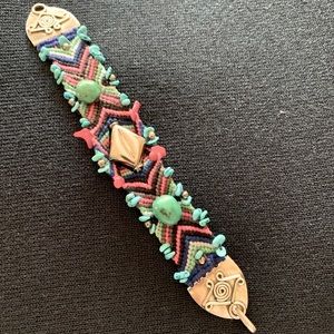 Turquoise and sterling silver bracelet.